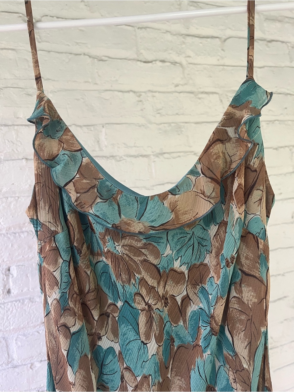 NINE WEST 100% Silk Drop Waist Dress with Asymmetrical Layered Skirt - Picture 2 of 6